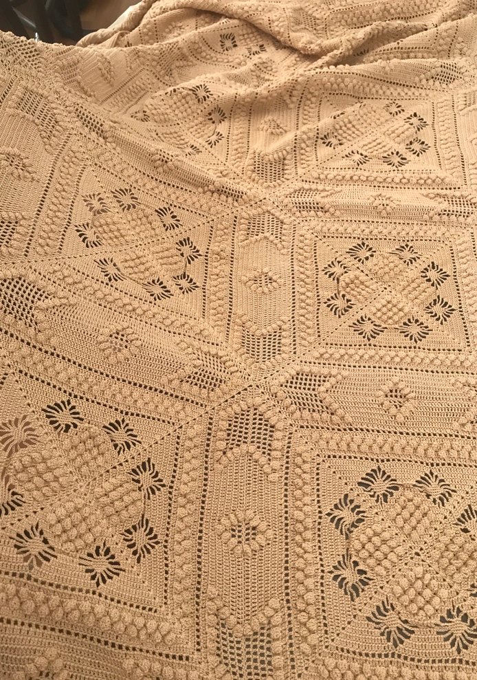 El İşi Dantel çift kişilik yatak örtüsü - Görsel 4