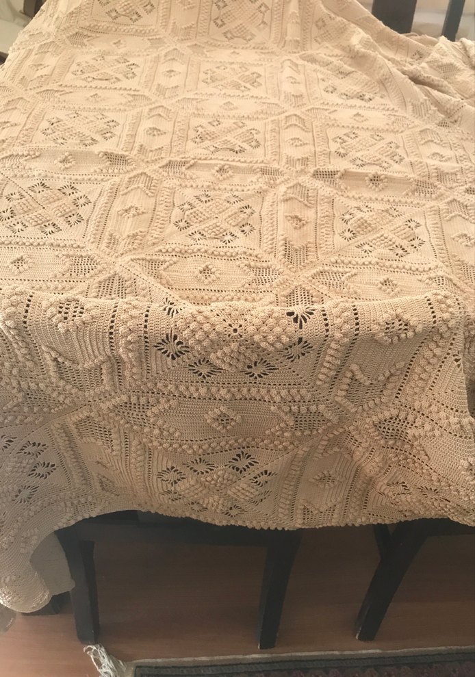 El İşi Dantel çift kişilik yatak örtüsü - Görsel 2