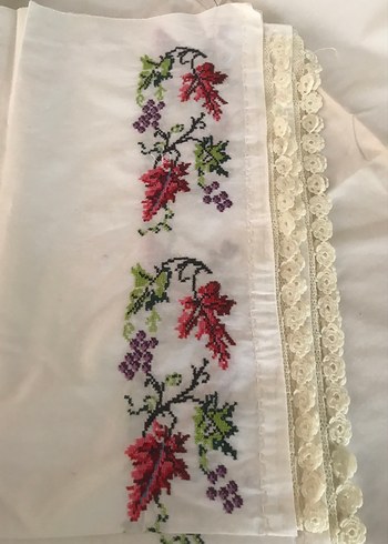 Kanaviçe yatak takımı - Görsel 2