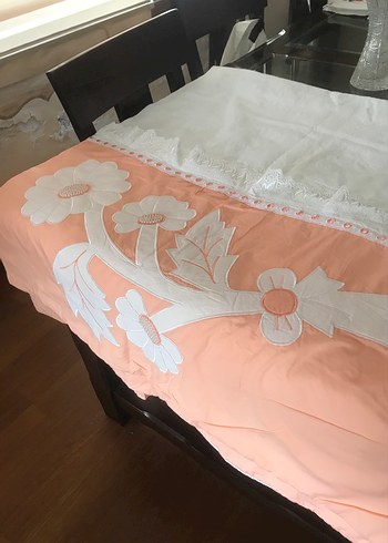 Nakışlı Pudra Pembesi Nevresim Takımı - Görsel 6