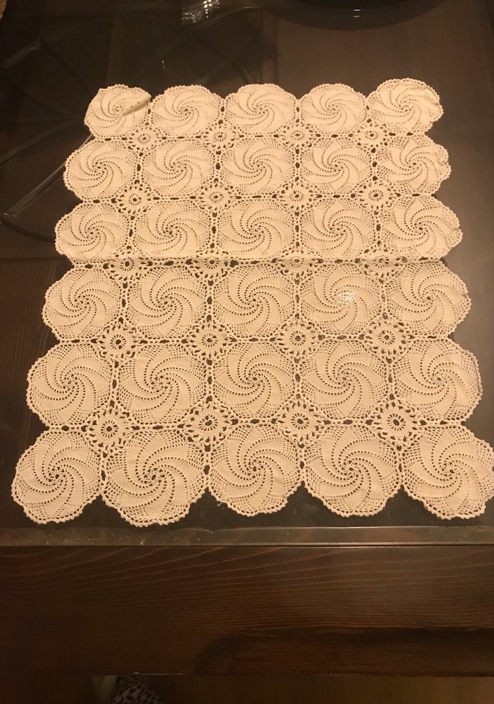 Klasik İşlemeli Yuvarlak Masa Örtüsü sehpa takımı,vitrin takımı - Görsel 5