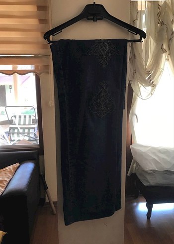 Nakışlı Lacivert Kadın Denim Ceket pantolon takım - Görsel 3