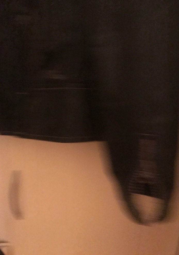 Siyah Deri Biker Ceket, Kemerli, Uzun Kollu - Görsel 5