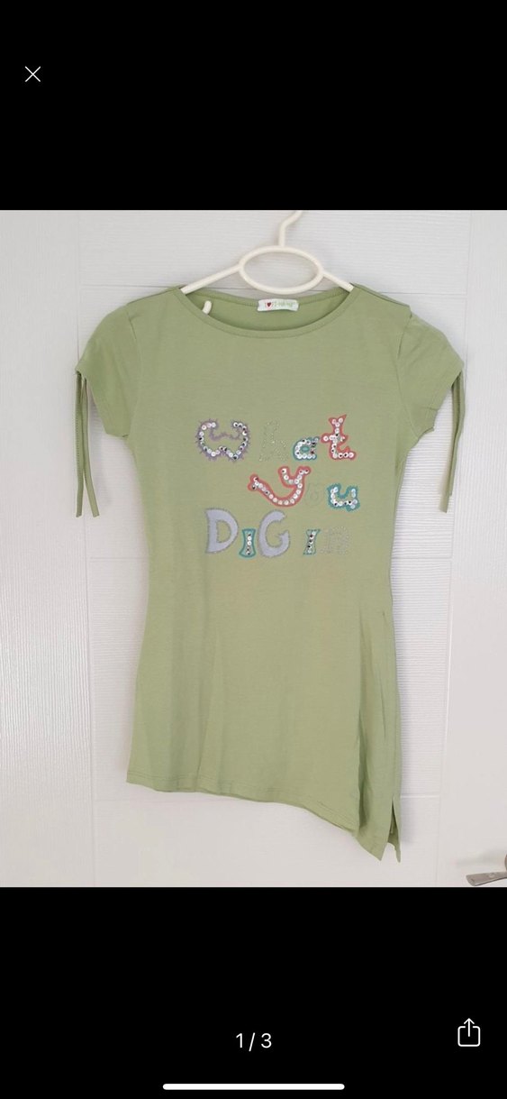 Yeşil Payetli Tişört - Görsel 2