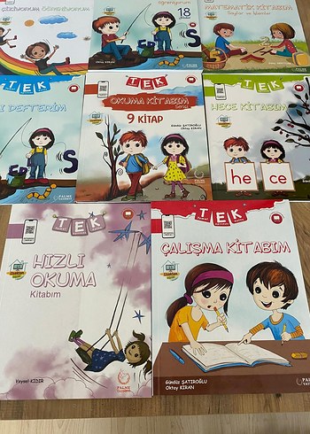 Beden Renk Palme Yayınları Okuma ve Yazma Çalışma Kitapları Seti 8 Kitap