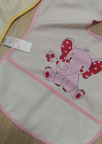 ek gıda bebek önlüğü cepli Renkli Baskılı Bebek Önlükleri - Görsel 4