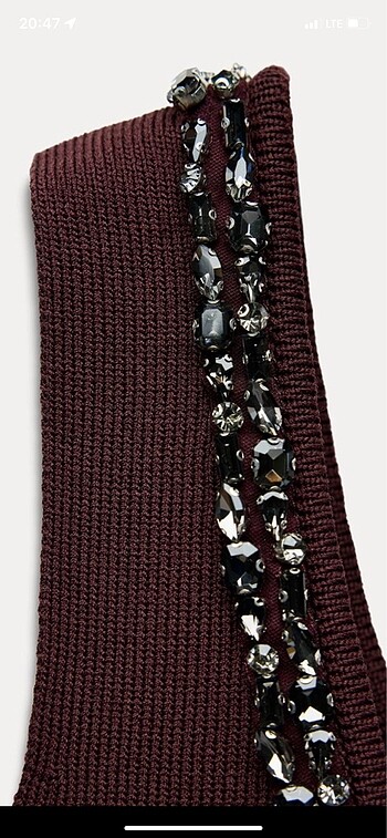 m Beden bordo Renk Zara bluz