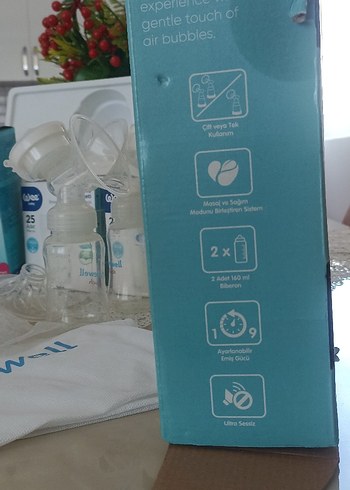 Weewell Beyaz çiftli Göğüs Pompası Seti - Görsel 6