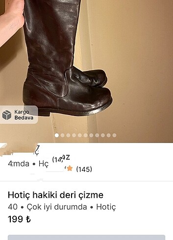 Hotiç HOTİÇ HAKİKİ DERİ ÇİZME 40 NUMARA