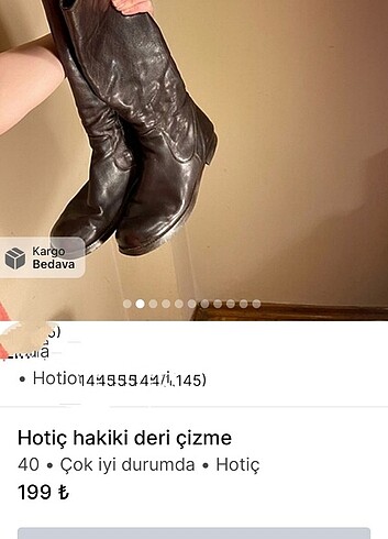 40 Beden HOTİÇ HAKİKİ DERİ ÇİZME 40 NUMARA