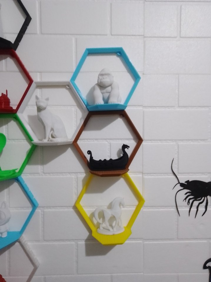 Renkli Altıgen Çocuk Rafı dekorlar - Görsel 4