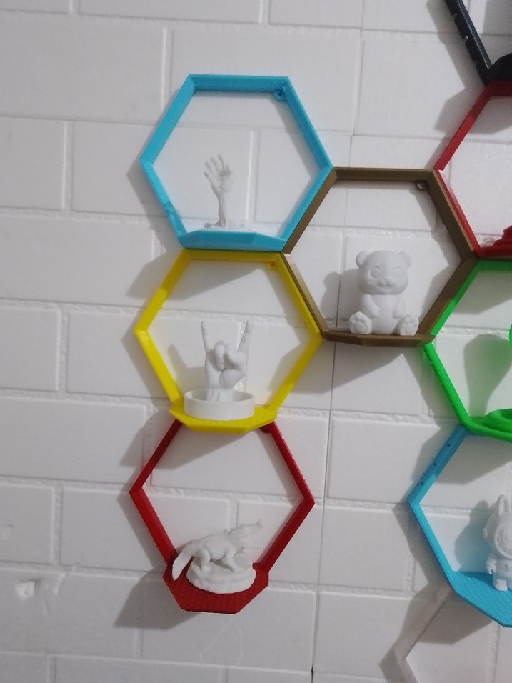 Renkli Altıgen Çocuk Rafı dekorlar - Görsel 2