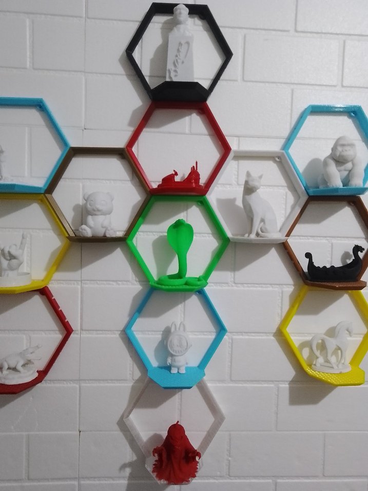 Renkli Altıgen Çocuk Rafı dekorlar - Görsel 3