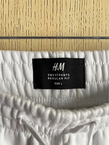 H&M erkek eşofman beyaz Large