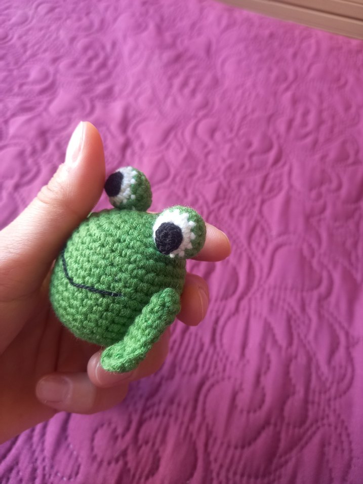 Renkli Örgü Kedi kurbağa Oyuncakları Seti anahtarlık - Görsel 5