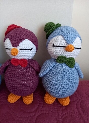  Beden Amigurumi organik oyuncak penguen 