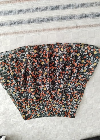 Çiçek Desenli Volanlı Mini Etek
