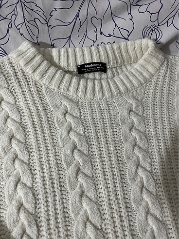 Diğer Madmext beyaz oversize kazak