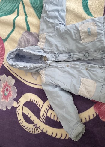 Gri Erkek Çocuk Polar Düğmeli Kaban - Görsel 2