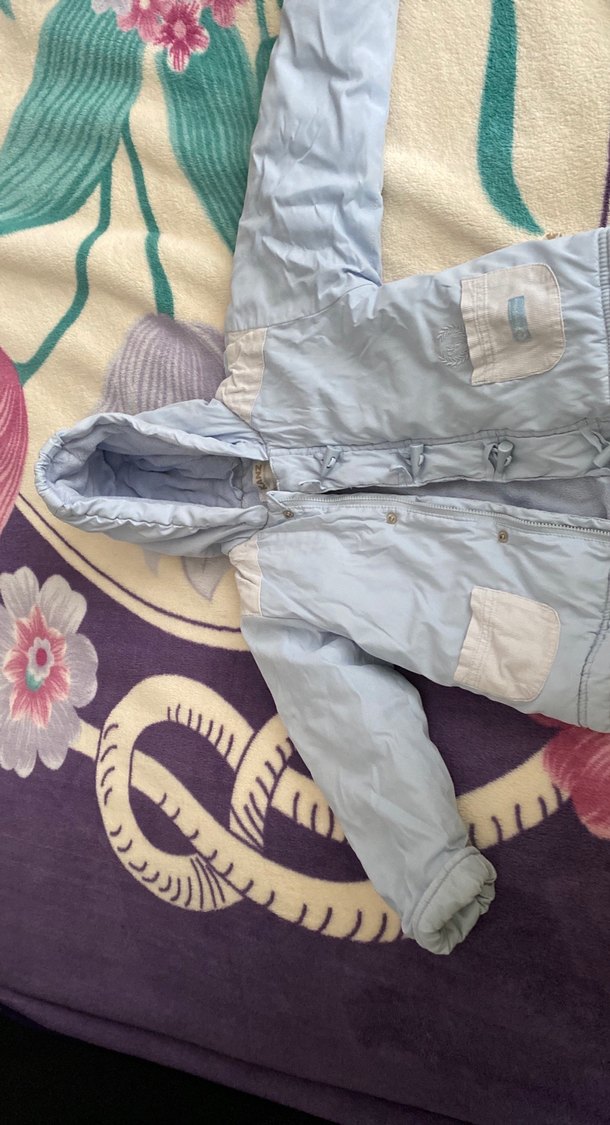 Gri Erkek Çocuk Polar Düğmeli Kaban - Görsel 2