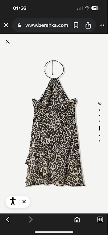 m Beden çeşitli Renk Bershka Leopar Elbise