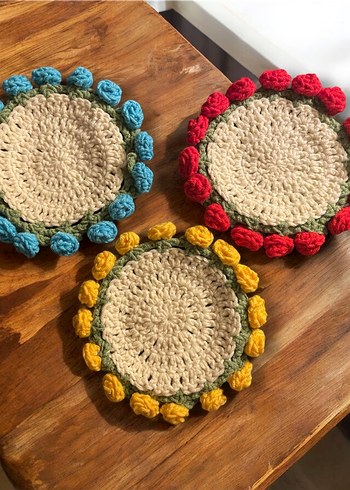 Örme Bardak Altlığı  - Görsel 3