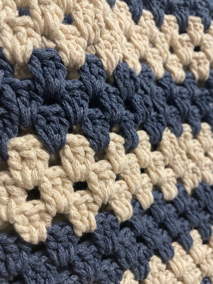 Çizgili El Örgüsü Omuz Çantası - Görsel 2