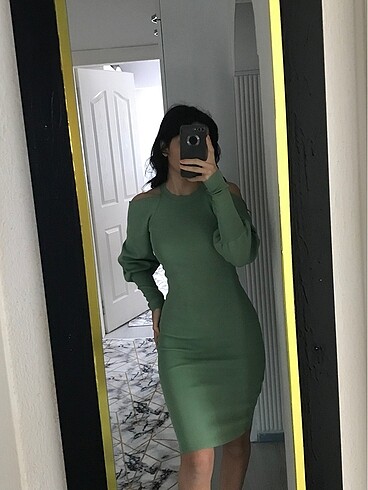 Mini yeşili elbise