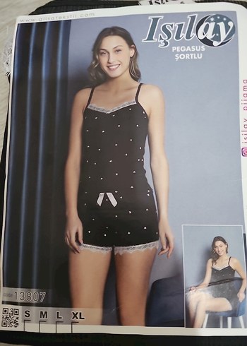 Diger Siyah Mini Kolsuz Kadın Pijama Takımı