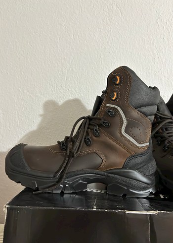 Kahverengi Deri çelik burun bot - Görsel 4