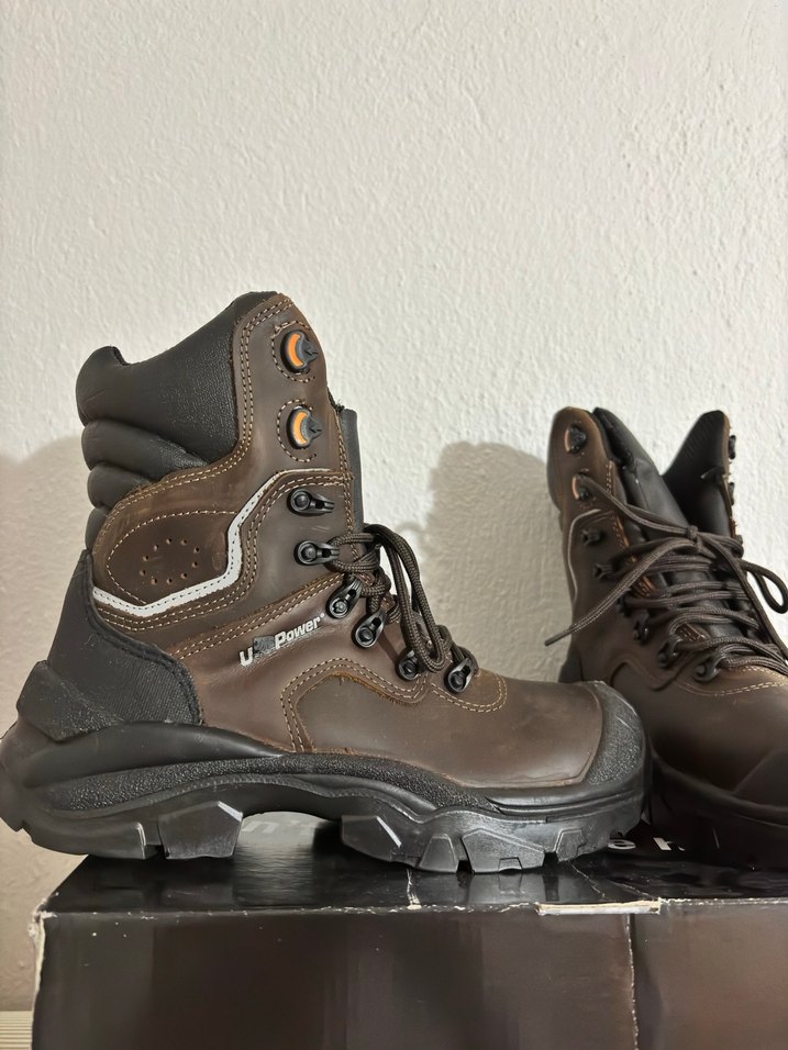 Kahverengi Deri çelik burun bot - Görsel 3