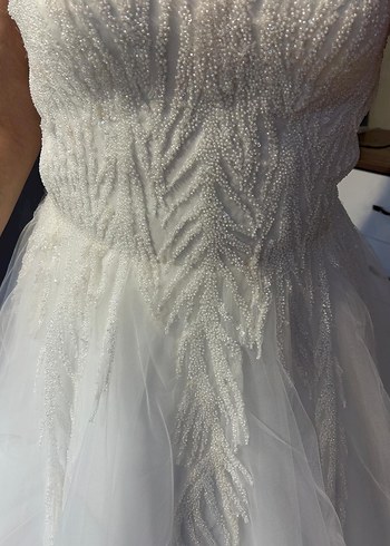 V Yaka Bohem A Kesim Uzun Gelinlik - Görsel 3