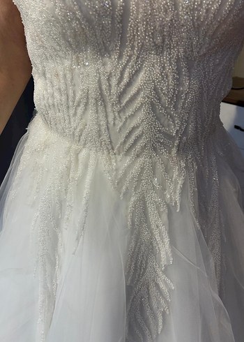 V Yaka Bohem A Kesim Uzun Gelinlik - Görsel 2