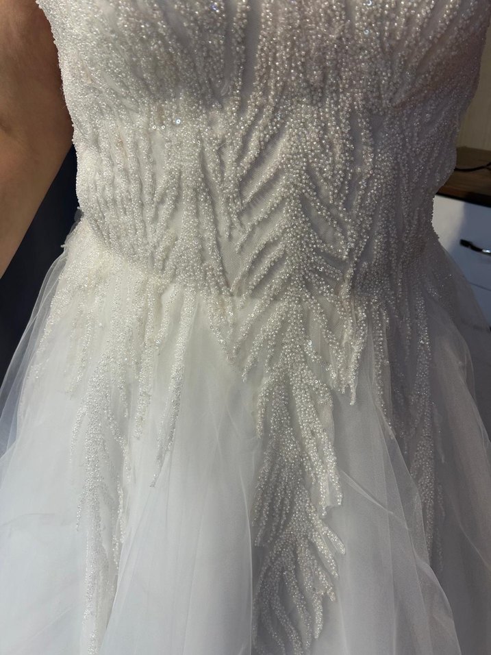 V Yaka Bohem A Kesim Uzun Gelinlik - Görsel 2