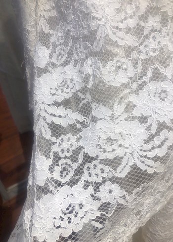 Uzun Kollu Dantel A Kesim Gelinlik - Görsel 3