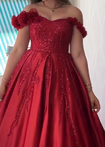 #bordo kına çıkış elbısesı # - Görsel 4