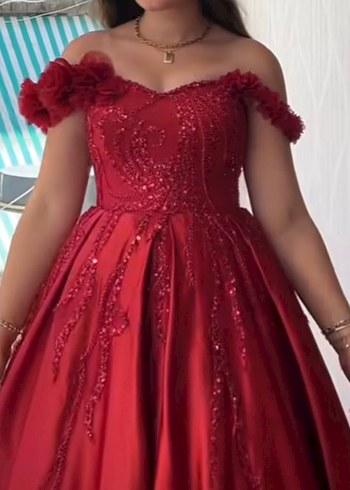 #bordo kına çıkış elbısesı # - Görsel 3