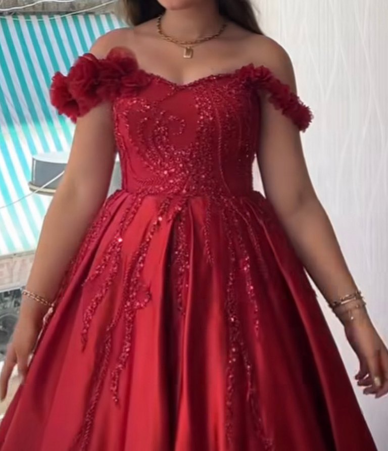 #bordo kına çıkış elbısesı # - Görsel 3