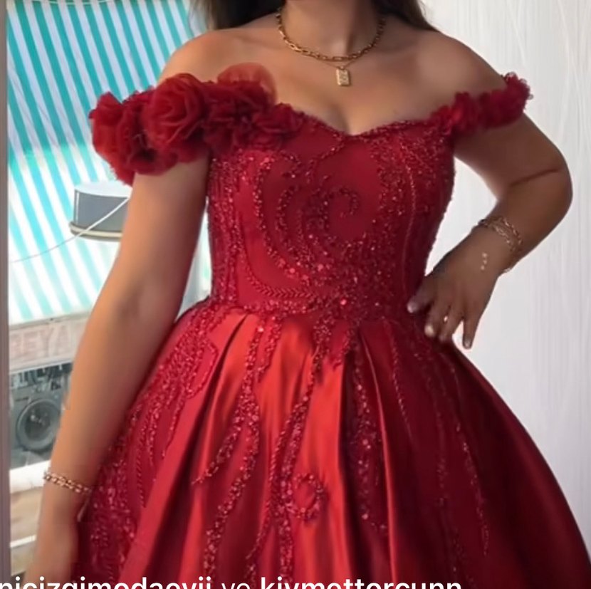 #bordo kına çıkış elbısesı # - Görsel 2