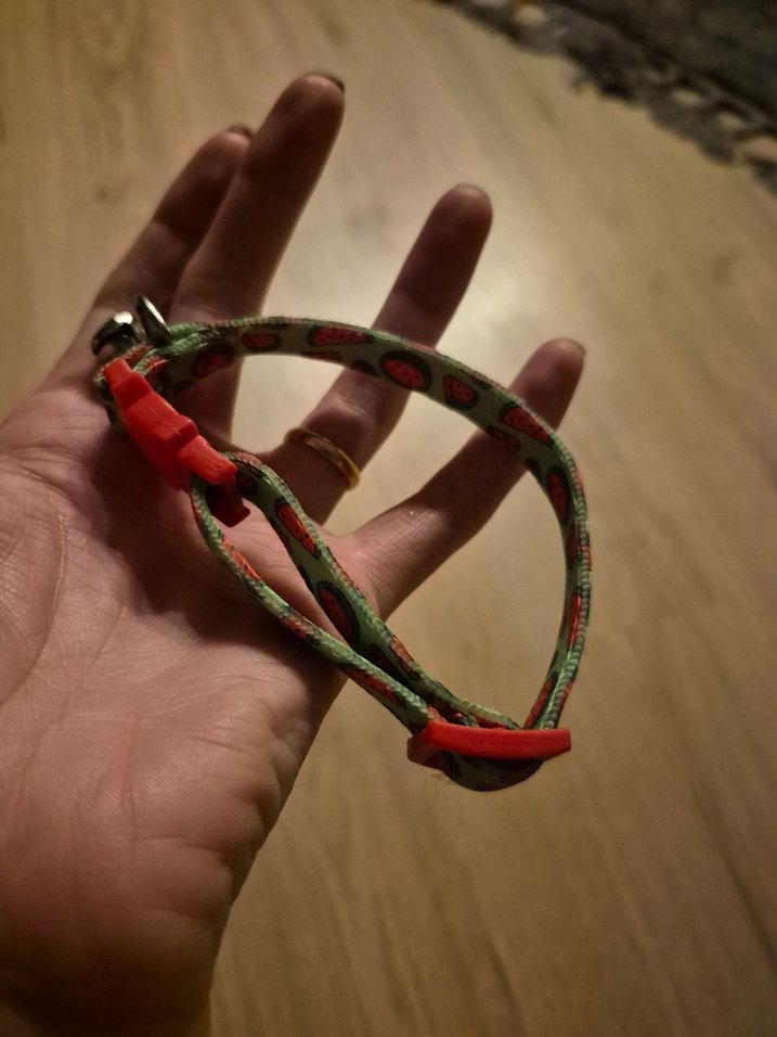 Renkli Baskılı kedi boyunluk tasması karpuzlu - Görsel 2