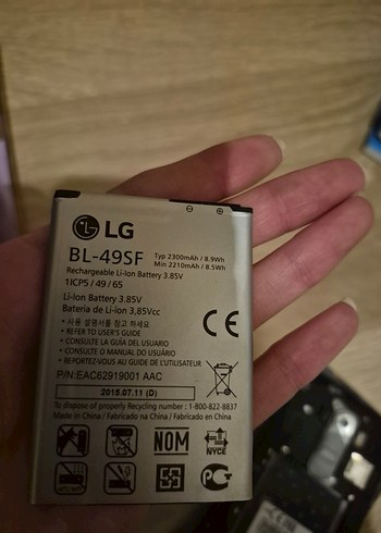 LG g4 beat batarya 2300mAh Li-ion Pil - Görsel 2