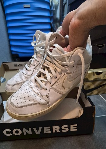 Beyaz nike air sneaker kulaklı Spor Ayakkabı - Görsel 3