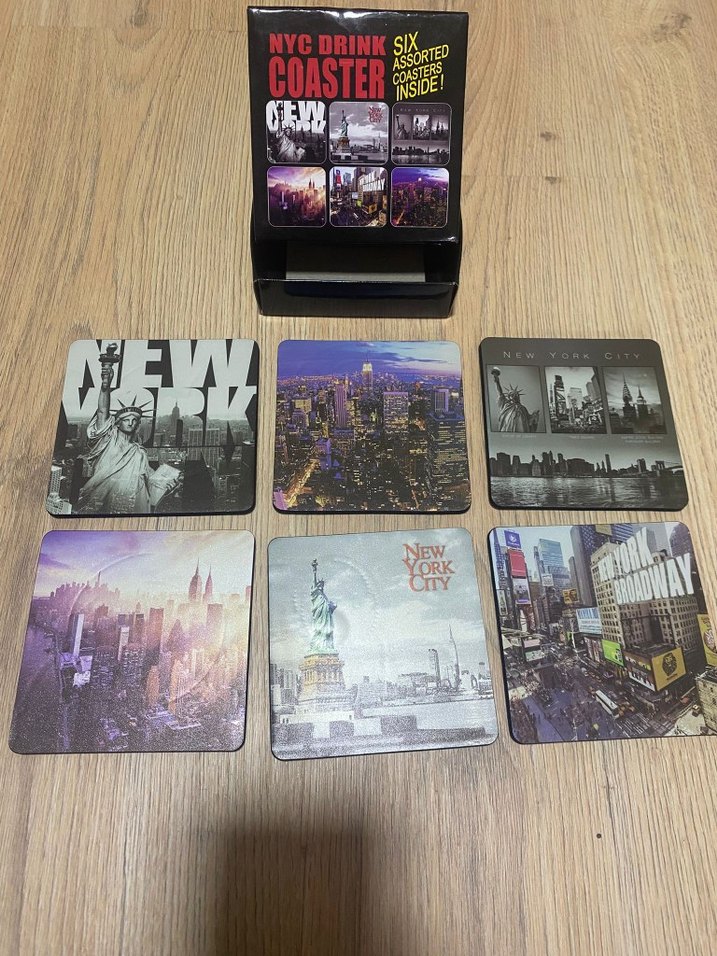 New York Temalı 6lı  Bardak Altlıkları - Görsel 2