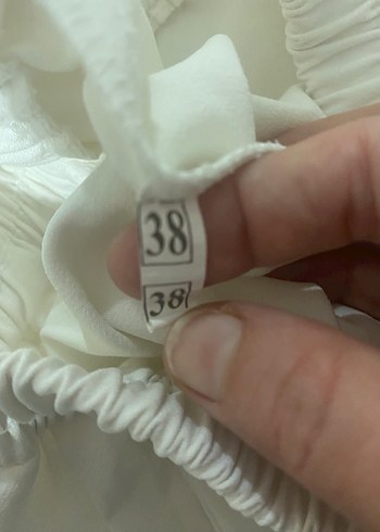 Beyaz Kadın Keten Pantolon Midi Boy - Görsel 2