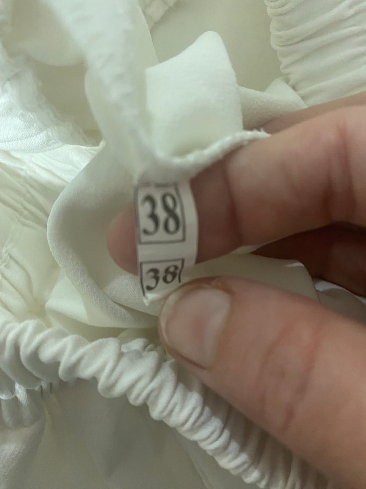 Beyaz Kadın Keten Pantolon Midi Boy - Görsel 2