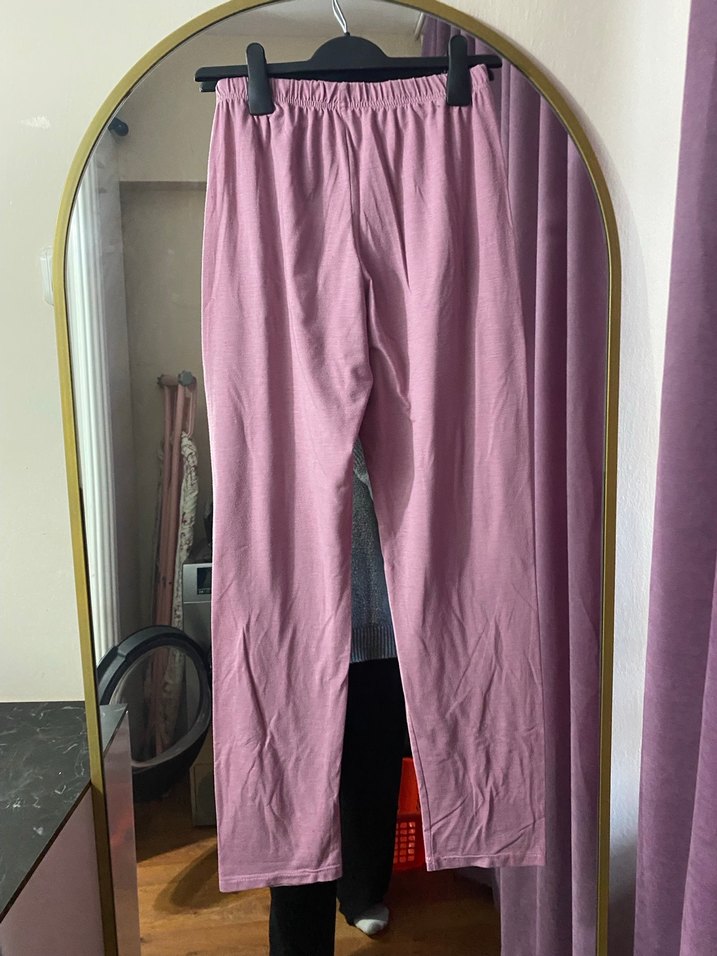 Pembe Örgü Kadın Uzun Kollu pijama - Görsel 3