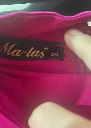 Pembe Saten Uzun Kollu Salaş Elbise - Görsel 2