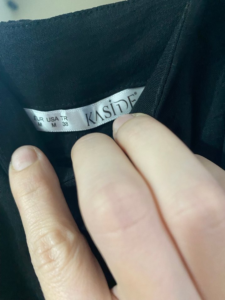 Siyah Drapeli Straplez Kadın Tulum - Görsel 3