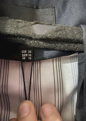 Sıfır etiketli Siyah Düğmeli Kadın Blazer ceket takım - Görsel 3