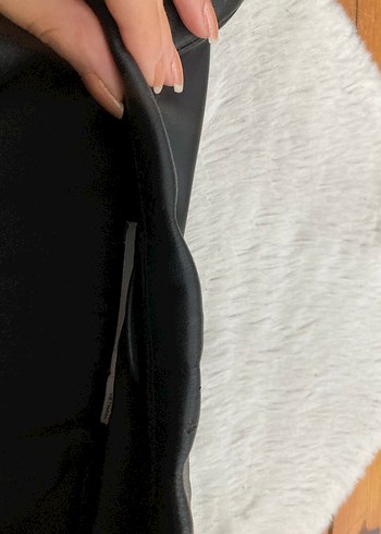 s Beden siyah Renk Bershka Siyah Deri Ceket, Normal Boy, Regular Fit